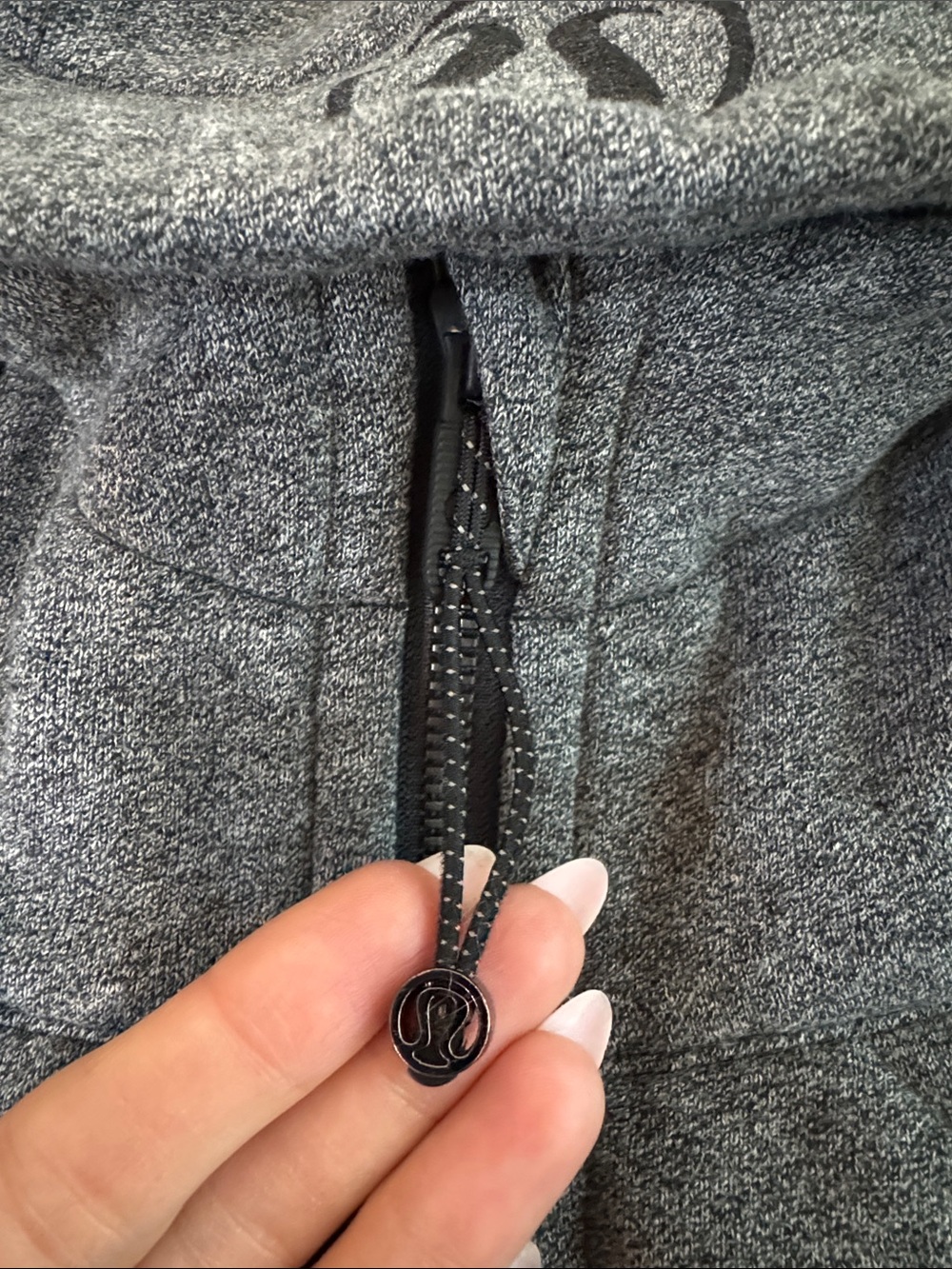 lululemon athletica Scuba Hoodie *Light Cotton Fleece Heathered Speckled Black - Picture 5 of 7